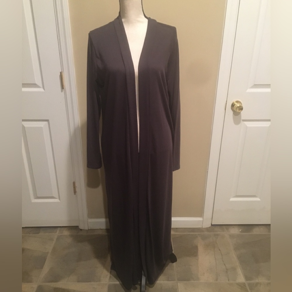 Zenana Long Gray Cardigan
